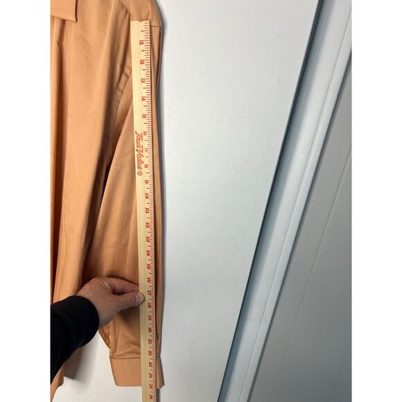 Calvin Klein Mens Regular Fit Check Button Up Shirt 16 34/35 Orange - Picture 5 of 6